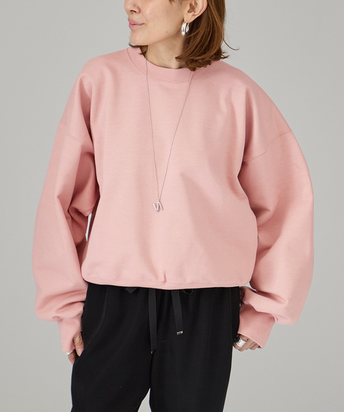 VERMEIL par iena（ヴェルメイユパーイエナ）の「《WEB限定》シルケットコットンスウェット（Tシャツ/カットソー・レディース・ブラック/アイボリー・FREE）」の13枚目の写真