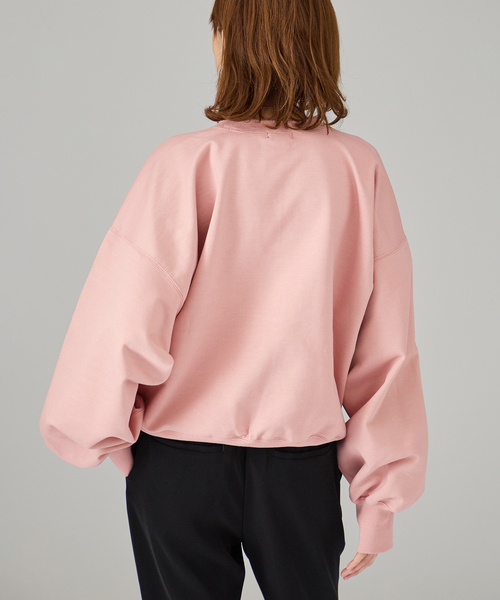 VERMEIL par iena（ヴェルメイユパーイエナ）の「《WEB限定》シルケットコットンスウェット（Tシャツ/カットソー・レディース・ブラック/アイボリー・FREE）」の8枚目の写真