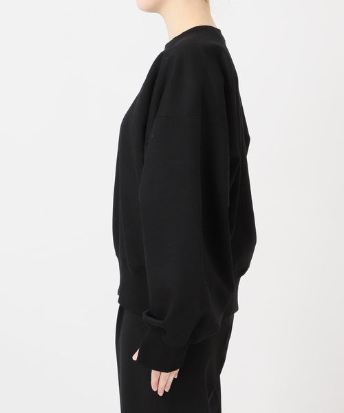 VERMEIL par iena（ヴェルメイユパーイエナ）の「《WEB限定》シルケットコットンスウェット（Tシャツ/カットソー・レディース・ブラック/アイボリー・FREE）」の3枚目の写真