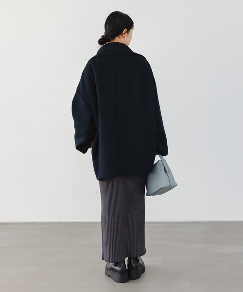 Noble(ノーブル)の「《追加》スタンドカラーオーバーコート(その他アウター・レディース・キャメル/ネイビー・FREE)」の13枚目の写真