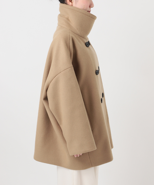 Noble(ノーブル)の「《追加》スタンドカラーオーバーコート(その他アウター・レディース・キャメル/ネイビー・FREE)」の17枚目の写真