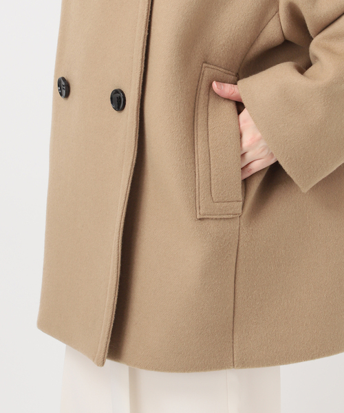 Noble(ノーブル)の「《追加》スタンドカラーオーバーコート(その他アウター・レディース・キャメル/ネイビー・FREE)」の19枚目の写真