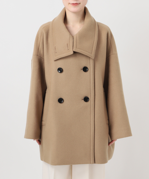 Noble(ノーブル)の「《追加》スタンドカラーオーバーコート(その他アウター・レディース・キャメル/ネイビー・FREE)」の20枚目の写真