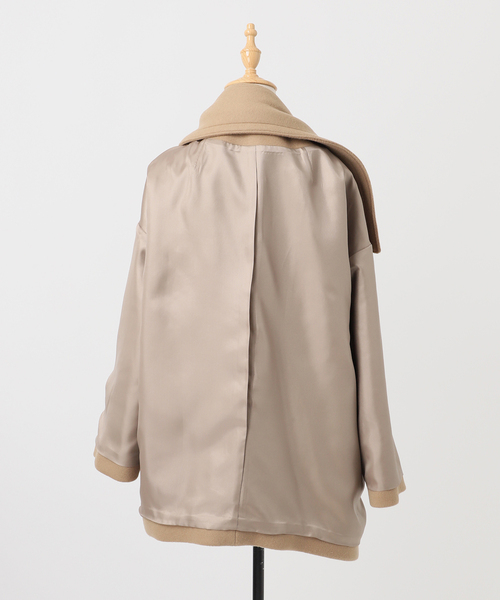 Noble(ノーブル)の「《追加》スタンドカラーオーバーコート(その他アウター・レディース・キャメル/ネイビー・FREE)」の22枚目の写真