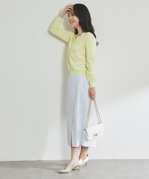 La boutique BonBon（ラブティックボンボン）の「【今すぐお届け！・サイズ展開】ドライオックスナロースカート（スカート・レディース・ピンク/ホワイト/サックスブルー/ネイビー・34/36/38）」の20枚目の写真