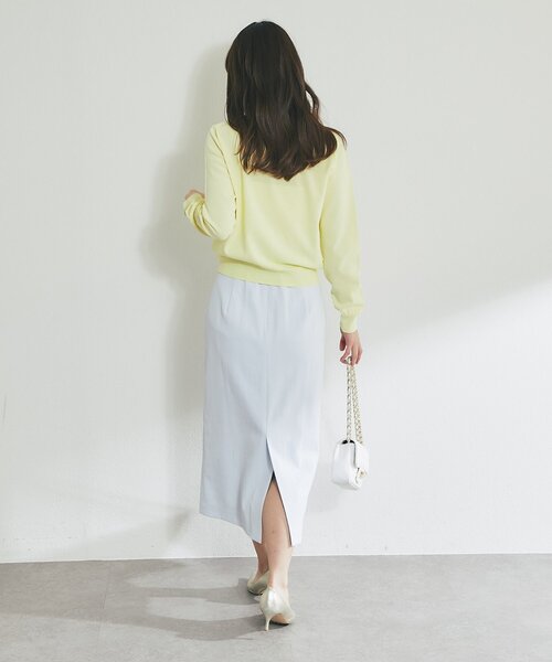 La boutique BonBon（ラブティックボンボン）の「【今すぐお届け！・サイズ展開】ドライオックスナロースカート（スカート・レディース・ピンク/ホワイト/サックスブルー/ネイビー・34/36/38）」の21枚目の写真