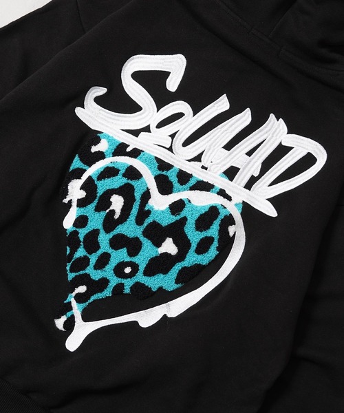 1111clothing(ワンフォークロージング)の「レオパード ハート サガラ刺繍 プルパーカー / Leopard Heart Sagara Embroidery Pullover Hoodie(パーカー・メンズ・ブラック系2/ブラック系1/ホワイト系2/ホワイト系1・M/L)」の17枚目の写真