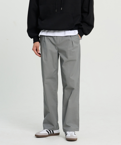 CREEDMENS(クリードマンズ)の「ミラー ワンタック セミワイドバンディングパンツ (グレー)(その他パンツ・メンズ・その他・M/L/XL/XXL)」の1枚目の写真