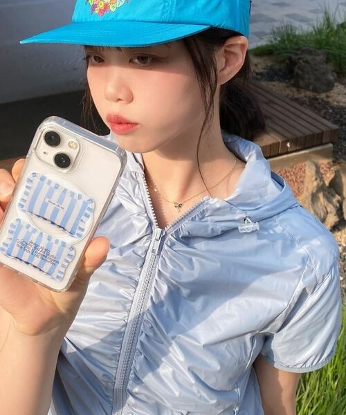 ITZAVIBE(イッザバイブ)の「SHIRRED WINDBREAKER - SKY BLUE(ナイロンジャケット・レディース・その他・ONE SIZE)」の8枚目の写真