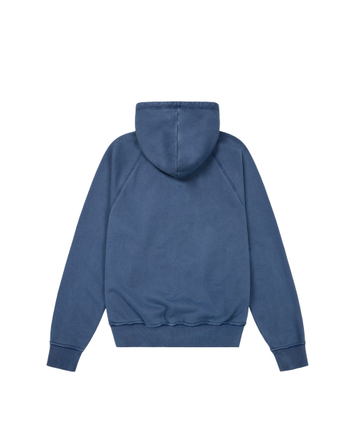 AAKAM(アーカム)の「Pigment Dyed Cross Zip-Up Hoodie (Blue)(パーカー・レディース・その他・1/2)」の2枚目の写真