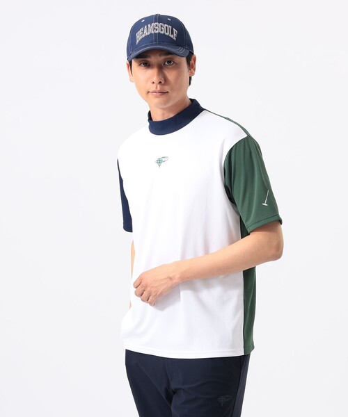 BEAMS GOLF(ビームスゴルフ)の「ORANGE LABEL / クレイジーパターン モックネックシャツ(吸水速乾・UVカット)(シャツ/ブラウス・メンズ・ホワイト/ネイビー・S/XL/M)」の8枚目の写真