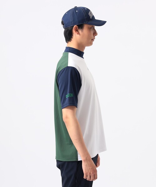 BEAMS GOLF(ビームスゴルフ)の「ORANGE LABEL / クレイジーパターン モックネックシャツ(吸水速乾・UVカット)(シャツ/ブラウス・メンズ・ホワイト/ネイビー・S/XL/M)」の13枚目の写真