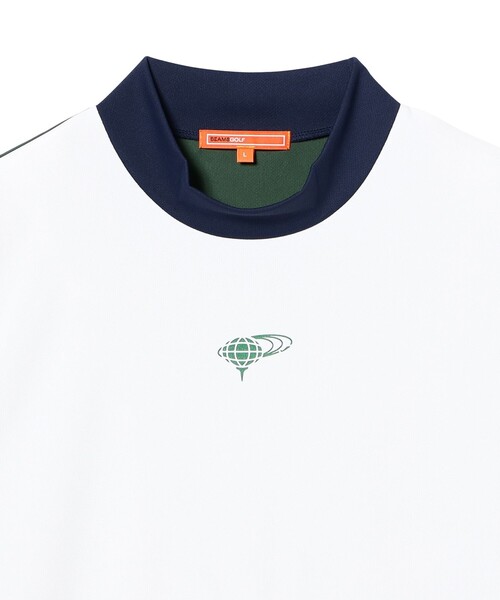 BEAMS GOLF(ビームスゴルフ)の「ORANGE LABEL / クレイジーパターン モックネックシャツ(吸水速乾・UVカット)(シャツ/ブラウス・メンズ・ホワイト/ネイビー・S/XL/M)」の15枚目の写真