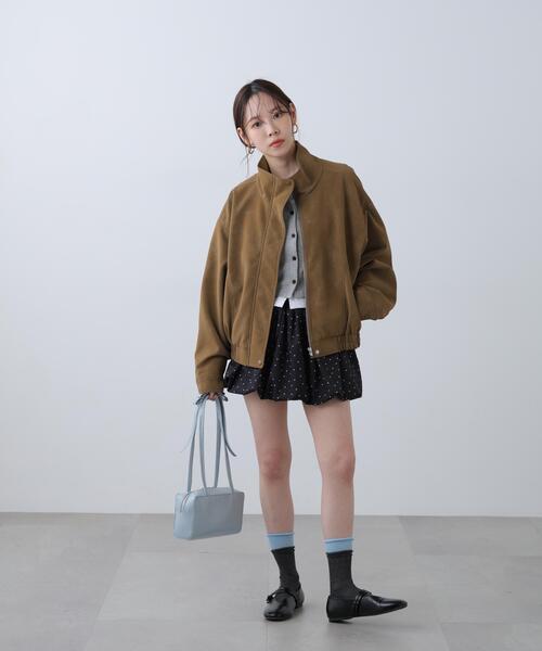 FREE'S MART（フリーズマート）の「◆スタンド合皮ブルゾン（ブルゾン・レディース・ブラック/ブラウン/ベージュ系その他・MEDIUM/SMALL）」の7枚目の写真