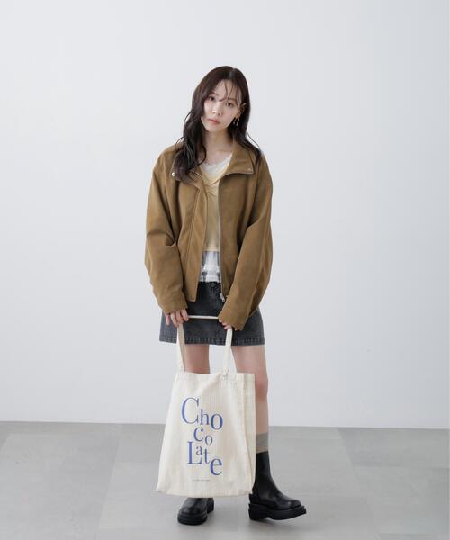 FREE'S MART（フリーズマート）の「◆スタンド合皮ブルゾン（ブルゾン・レディース・ブラック/ブラウン/ベージュ系その他・MEDIUM/SMALL）」の9枚目の写真