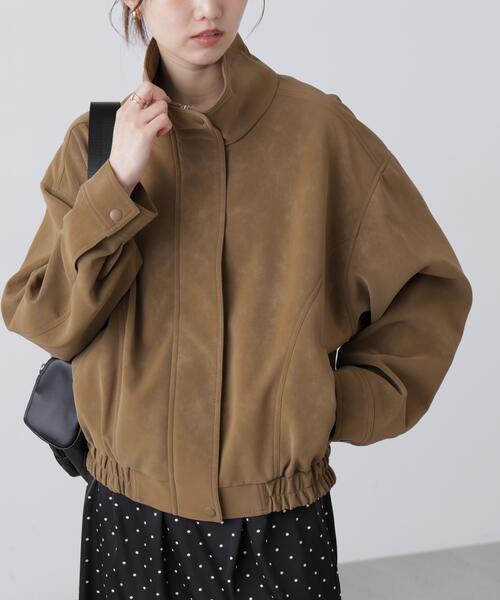 FREE'S MART（フリーズマート）の「◆スタンド合皮ブルゾン（ブルゾン・レディース・ブラック/ブラウン/ベージュ系その他・MEDIUM/SMALL）」の11枚目の写真