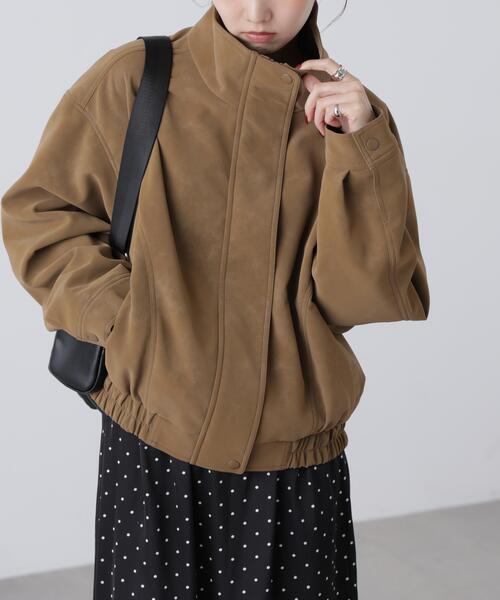 FREE'S MART（フリーズマート）の「◆スタンド合皮ブルゾン（ブルゾン・レディース・ブラック/ブラウン/ベージュ系その他・MEDIUM/SMALL）」の12枚目の写真