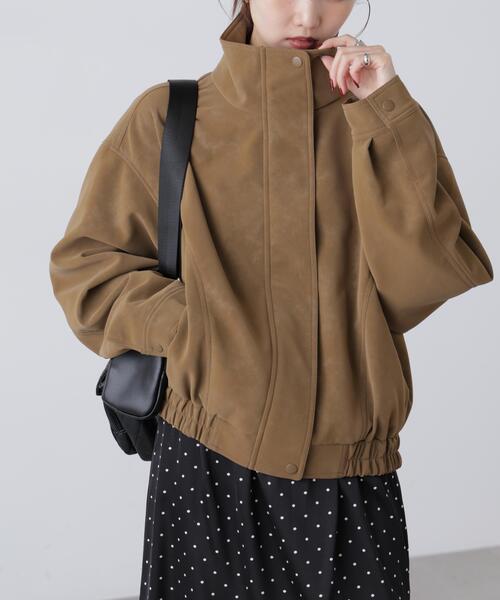 FREE'S MART（フリーズマート）の「◆スタンド合皮ブルゾン（ブルゾン・レディース・ブラック/ブラウン/ベージュ系その他・MEDIUM/SMALL）」の13枚目の写真