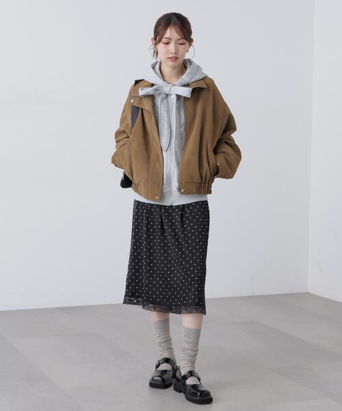 FREE'S MART（フリーズマート）の「◆スタンド合皮ブルゾン（ブルゾン・レディース・ブラック/ブラウン/ベージュ系その他・MEDIUM/SMALL）」の15枚目の写真