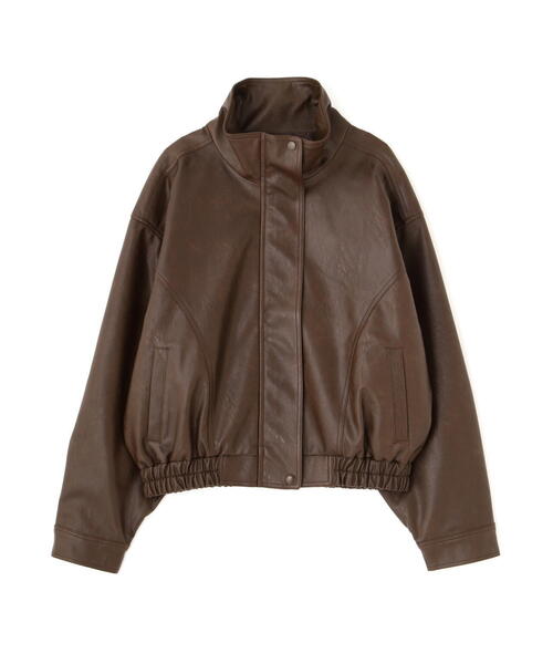 FREE'S MART（フリーズマート）の「◆スタンド合皮ブルゾン（ブルゾン・レディース・ブラック/ブラウン/ベージュ系その他・MEDIUM/SMALL）」の5枚目の写真