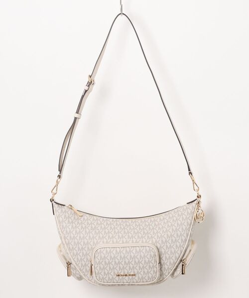 MICHAEL KORS(マイケルコース)の「MERRITT コンバーチブル ポケット ショルダー ミディアム - MKシグネチャー(ショルダーバッグ・レディース・ベージュ系その他・FREE)」の1枚目の写真