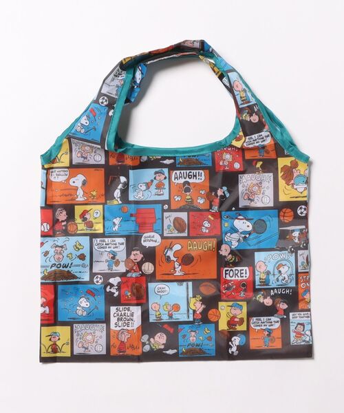 PEANUTS(ピーナッツ)の「【 PEANUTS 】 スヌーピー ミニくるくるショッピングバッグA 26S1(エコバッグ/サブバッグ・レディース・オフホワイト/ライトブルー/カラフル・FREE)」の3枚目の写真