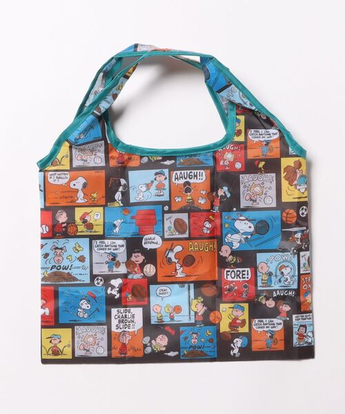 PEANUTS(ピーナッツ)の「【 PEANUTS 】 スヌーピー ミニくるくるショッピングバッグA 26S1(エコバッグ/サブバッグ・レディース・オフホワイト/ライトブルー/カラフル・FREE)」の13枚目の写真