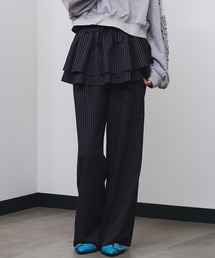 ROSE BUD | LAYERED SKIRT STRIPE PANTS(その他パンツ)