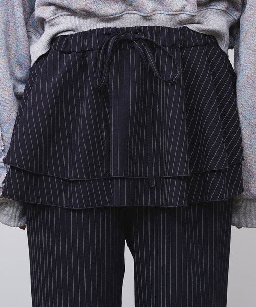 ROSE BUD(ローズバッド)の「LAYERED SKIRT STRIPE PANTS(その他パンツ・レディース・ネイビー/ベージュ・ONE SIZE)」の17枚目の写真