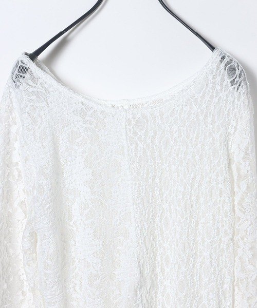 JEANASIS(ジーナシス)の「2WAYスリットレースLS TEE/652649(Tシャツ/カットソー・レディース・ブラック/ホワイト・FREE)」の12枚目の写真