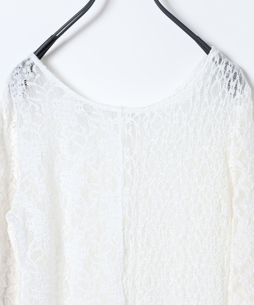 JEANASIS(ジーナシス)の「2WAYスリットレースLS TEE/652649(Tシャツ/カットソー・レディース・ブラック/ホワイト・FREE)」の17枚目の写真