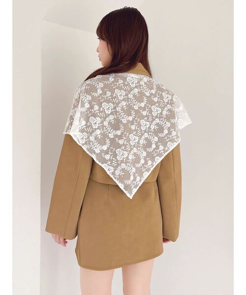 dazzlin(ダズリン)の「レーススカーフ(バンダナ/スカーフ・レディース・オフホワイト・FREE)」の2枚目の写真