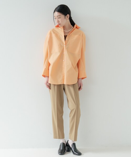 GALLEST(ギャレスト)の「Comfy SET UP|イージーテーパードパンツ【セットアップ対応/通勤/カセット服/接触冷感/UVカット】(その他パンツ・レディース・ブラック/ダークグレー/キャメル/ライトブルー・40/38/36/34)」の6枚目の写真
