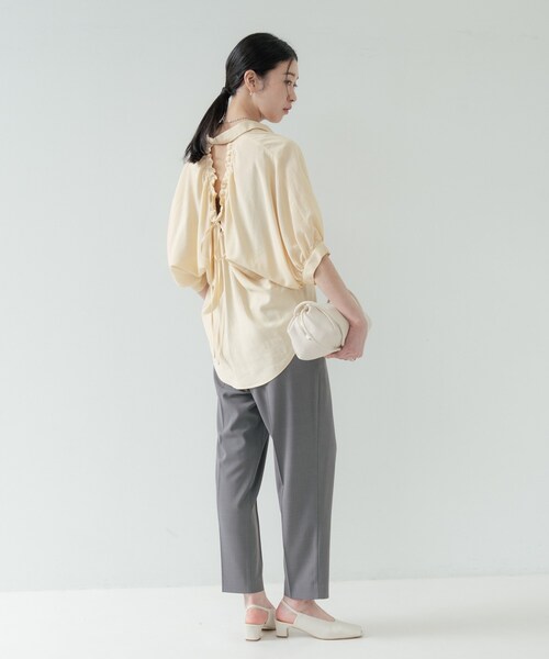 GALLEST(ギャレスト)の「Comfy SET UP|イージーテーパードパンツ【セットアップ対応/通勤/カセット服/接触冷感/UVカット】(その他パンツ・レディース・ブラック/ダークグレー/キャメル/ライトブルー・40/38/36/34)」の19枚目の写真