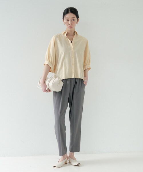 GALLEST(ギャレスト)の「Comfy SET UP|イージーテーパードパンツ【セットアップ対応/通勤/カセット服/接触冷感/UVカット】(その他パンツ・レディース・ブラック/ダークグレー/キャメル/ライトブルー・40/38/36/34)」の18枚目の写真