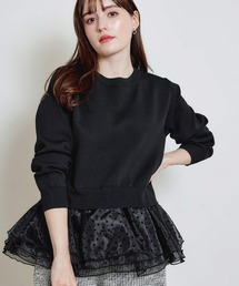 PICCIN（ピッチン）の「ドット切り替えプルオーバー（ニット/セーター）」