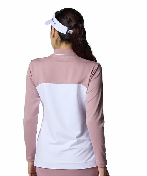 UNDER ARMOUR(アンダーアーマー)の「UAドライブ コールドギア ロングスリーブ モックネック シャツ(ゴルフ/レディース)(Tシャツ/カットソー・レディース・ピンク系・M/S/XL/L)」の2枚目の写真