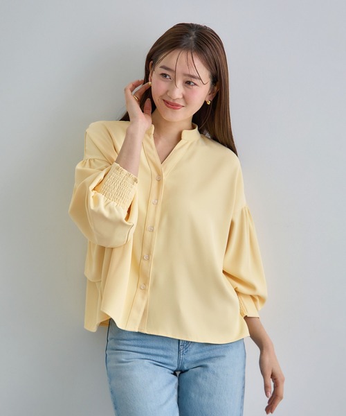 Futier land（フューティアランド）の「【シワになりにくい】バックフリルブラウス（シャツ/ブラウス・レディース・ミント/イエロー/アイボリー・FREE）」の15枚目の写真