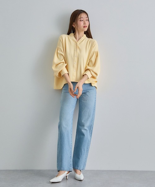 Futier land（フューティアランド）の「【シワになりにくい】バックフリルブラウス（シャツ/ブラウス・レディース・ミント/イエロー/アイボリー・FREE）」の20枚目の写真