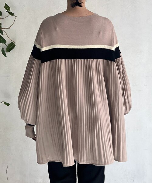 un dix cors（アンディコール）の「ライン入りニット異素材プルオーバー（ニット/セーター・レディース・ベージュ・FREE）」の20枚目の写真