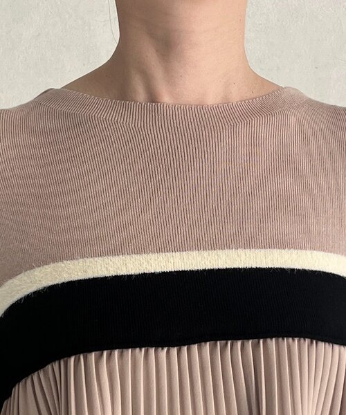 un dix cors（アンディコール）の「ライン入りニット異素材プルオーバー（ニット/セーター・レディース・ベージュ・FREE）」の21枚目の写真
