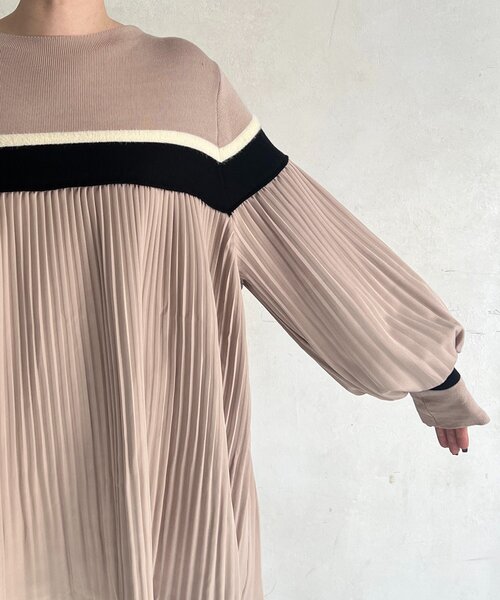 un dix cors（アンディコール）の「ライン入りニット異素材プルオーバー（ニット/セーター・レディース・ベージュ・FREE）」の22枚目の写真