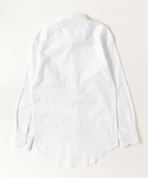 Perfect Suit FActory(パーフェクトスーツファクトリー)の「【形態安定】長袖ワイシャツ【クラシコ】 ボタンダウン ドビー柄 ホワイト(ビジネスシャツ・メンズ・ホワイト・LL/L/M/S/3L)」の3枚目の写真