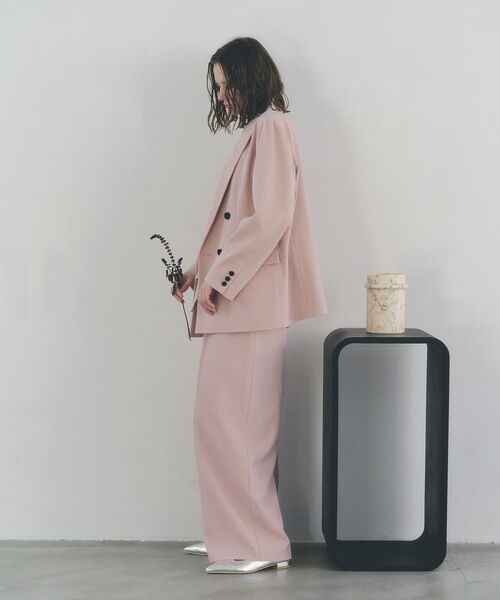 YECCA VECCA（イェッカヴェッカ）の「ロングテーラードジャケット（テーラードジャケット・レディース・ネイビー/ピンク/グレイッシュベージュ・FREE）」の15枚目の写真