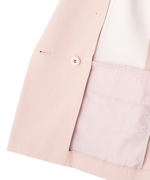 YECCA VECCA（イェッカヴェッカ）の「ロングテーラードジャケット（テーラードジャケット・レディース・ネイビー/ピンク/グレイッシュベージュ・FREE）」の8枚目の写真