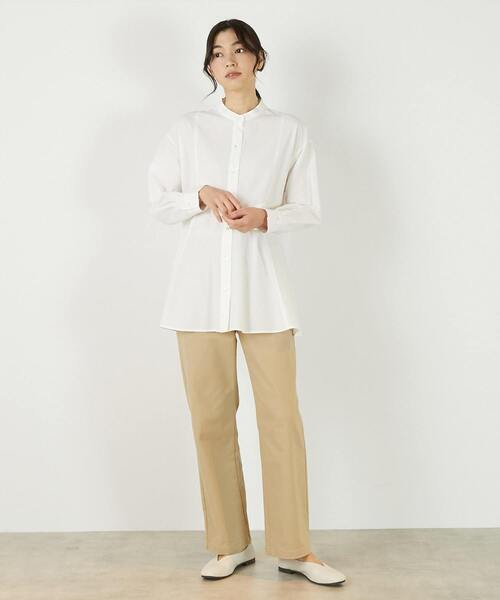 MELROSE claire(メルローズ クレール)の「【バンドカラー切替フレアシャツチュニック】(シャツ/ブラウス・レディース・オフホワイト/サックスブルー/ブラック・FREE)」の17枚目の写真