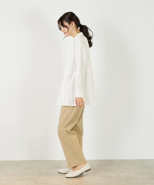 MELROSE claire(メルローズ クレール)の「【バンドカラー切替フレアシャツチュニック】(シャツ/ブラウス・レディース・オフホワイト/サックスブルー/ブラック・FREE)」の20枚目の写真