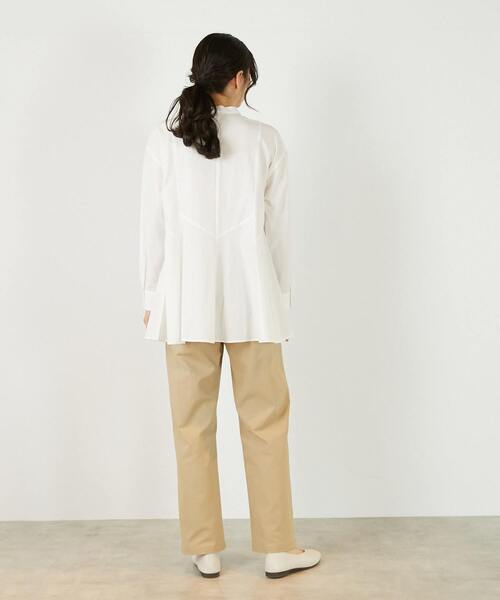 MELROSE claire(メルローズ クレール)の「【バンドカラー切替フレアシャツチュニック】(シャツ/ブラウス・レディース・オフホワイト/サックスブルー/ブラック・FREE)」の21枚目の写真