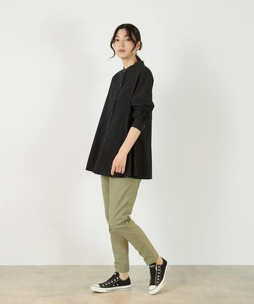 MELROSE claire(メルローズ クレール)の「【バンドカラー切替フレアシャツチュニック】(シャツ/ブラウス・レディース・オフホワイト/サックスブルー/ブラック・FREE)」の11枚目の写真