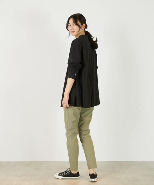 MELROSE claire(メルローズ クレール)の「【バンドカラー切替フレアシャツチュニック】(シャツ/ブラウス・レディース・オフホワイト/サックスブルー/ブラック・FREE)」の13枚目の写真